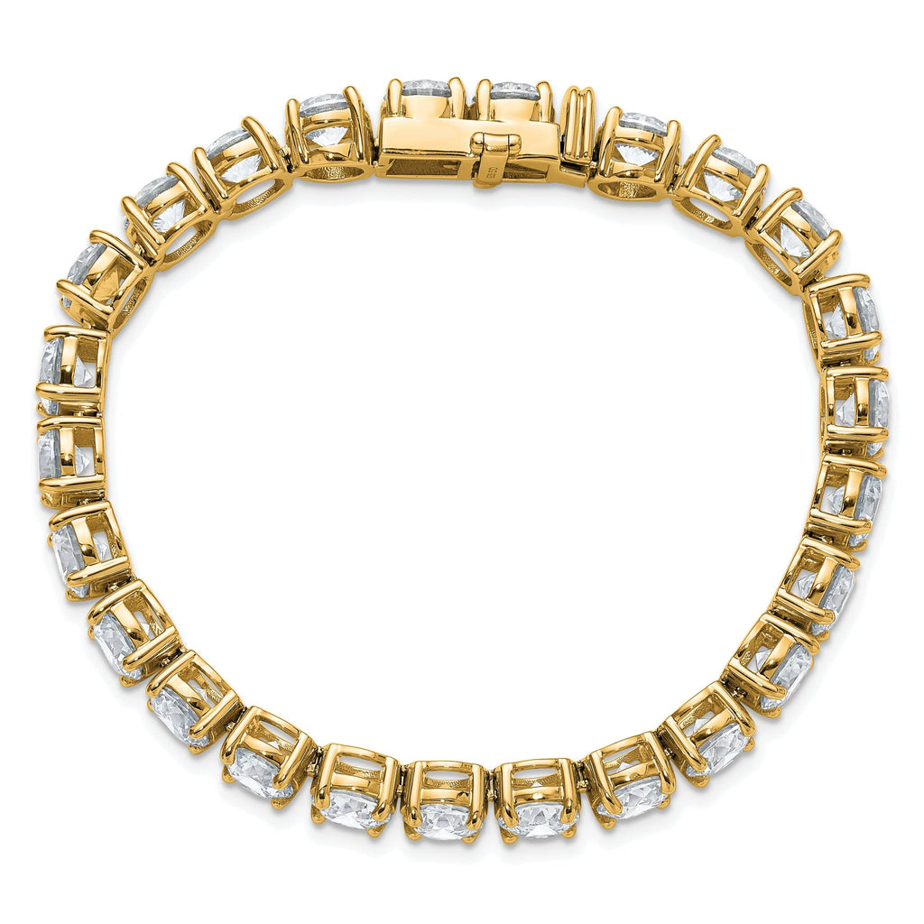 14k 25 carat Lab Grown Diamond VS+ F+ Complete Tennis Bracelet