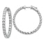 True Origin 14K White Gold 4 7/8 carat Lab Grown Diamond VS+ F+ Complet In and Out Hoop Earrings