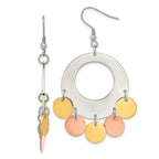 Stainless Steel Multi-Color Polished Drop Dangle Earrings for Women