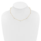 14k 4-5mm White Near-Round Freshwater Cultured Pearl 8-Station 16 inch Necklace