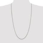 Sterling Silver Rhodium-plated 2.5mm Box Chain