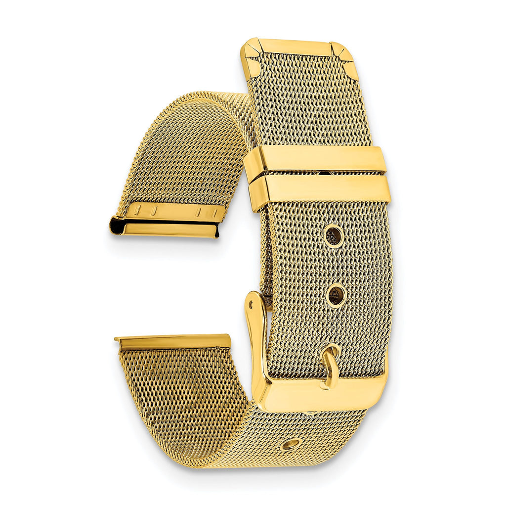 Milanese Mesh Watch Strap in Gold-Tone Stainless Steel, 22mm