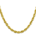 Diamond-Cut Rope Chain in 10K Yellow Gold, 5.5mm