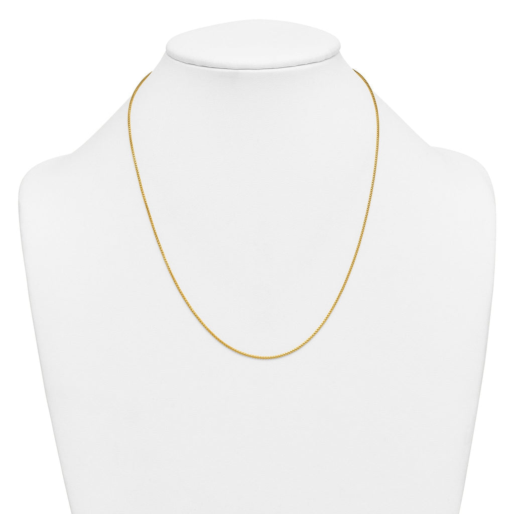 14K Gold Filled Round Venetian Box Chain Necklace in 1.2mm Width