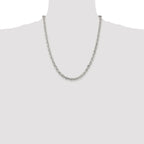 Beveled Oval Cable Chain Necklace in Sterling Silver