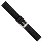 Ventilated Silicone Watch Band in Black, 24mm