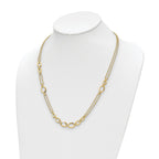14K Polished Fancy Double-stranded Link Necklace