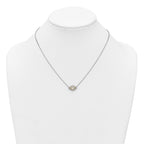 14k Two-Tone 3/8 carat Lab Grown Diamond VS+ F+ Complete 18 inch Fashion Evil Eye Necklace