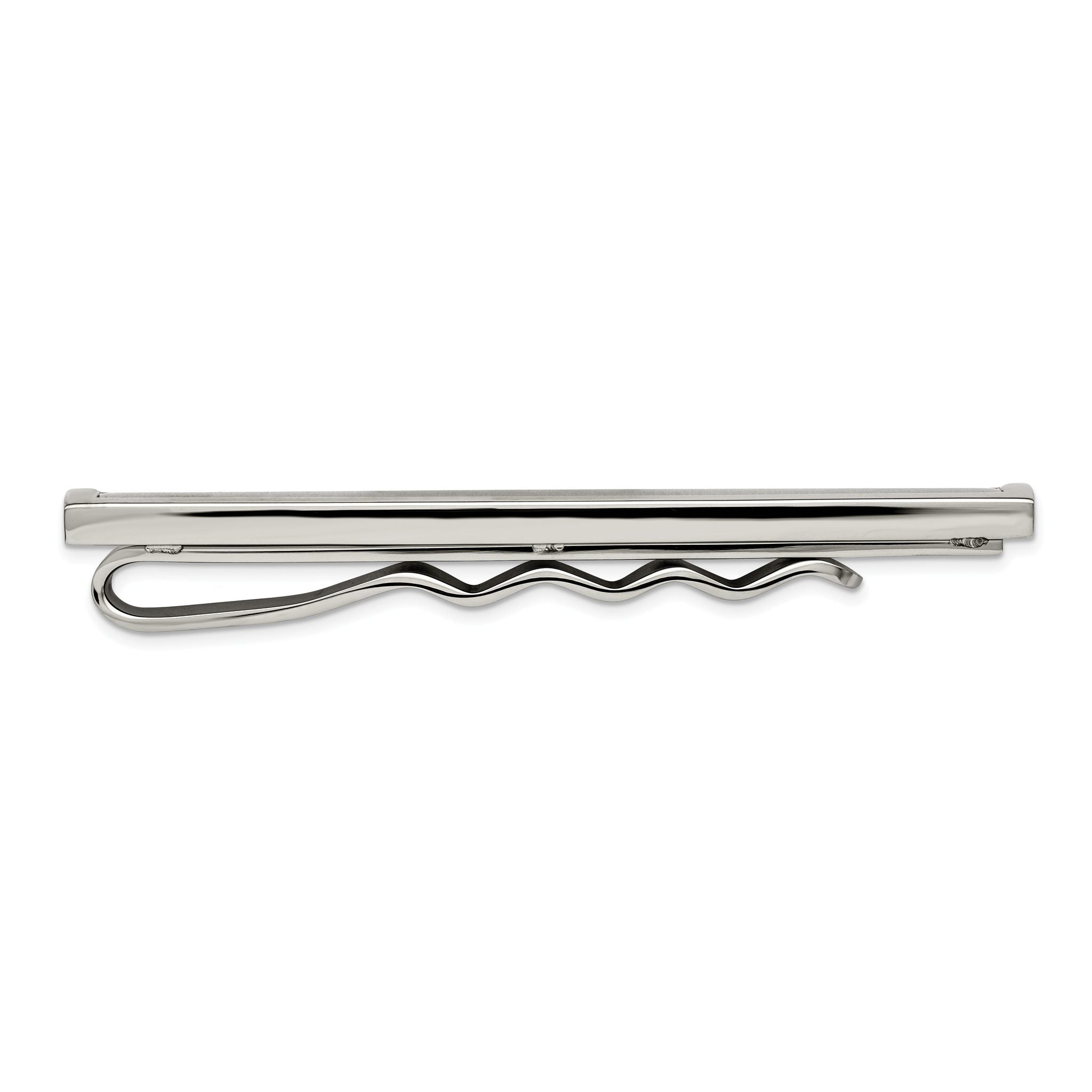 Chisel Titanium Brushed and Polished Tie Bar Secondary image