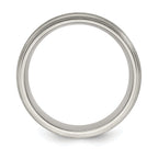 Edward Mirell Two-Tone Titanium Wedding Band with Sterling Silver Inlay