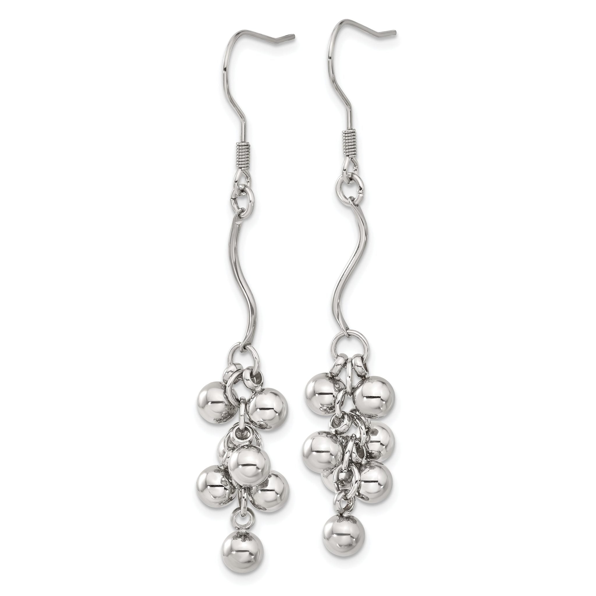 Stainless Steel Polished Drop Dangle Earrings for Women Secondary image