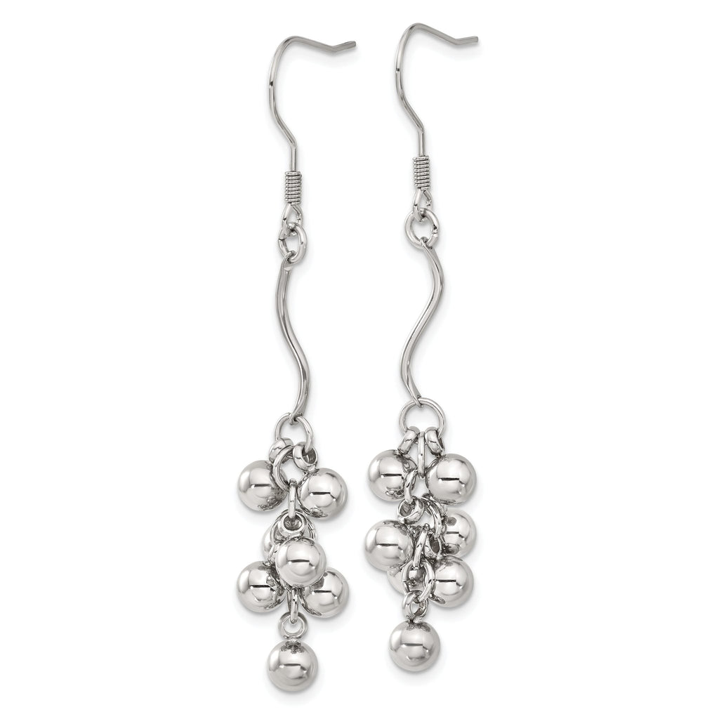 Stainless Steel Polished Drop Dangle Earrings for Women