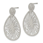 Stainless Steel Polished Teardrop Star Drop Dangle Earrings for Women