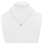 14k 2 carat Certified Lab Grown Diamond VS+ F+ Heart Complete 18 inch Four Prong Pendant Necklace