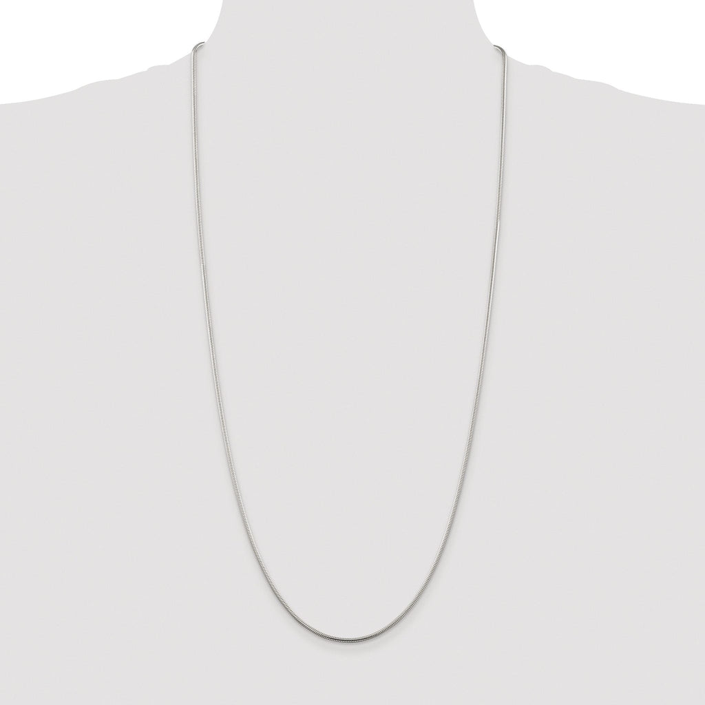 Snake Chain Necklace in Sterling Silver, 1.75mm