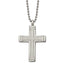 Laser-Cut Cross Necklace in Titanium