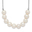 Sterling Silver Rhodium-plated 6-7mm White Near Round FWC Pearl Necklace
