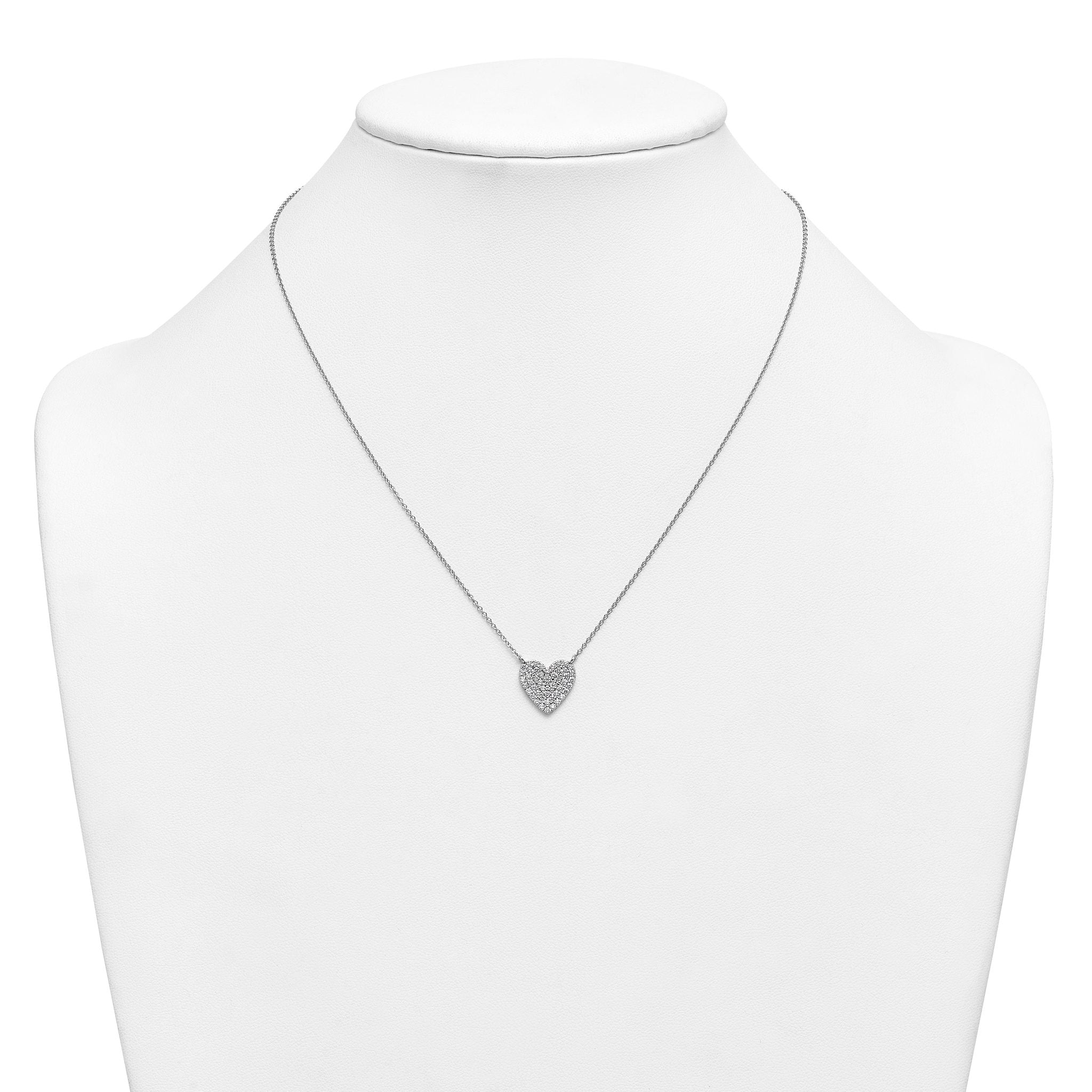 14kw 1/2 ctw Lab Grown Diamond VS+ F+ Round Cluster Necklace