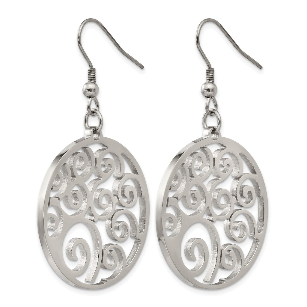 Stainless Steel Polished Drop Dangle Earrings for Women