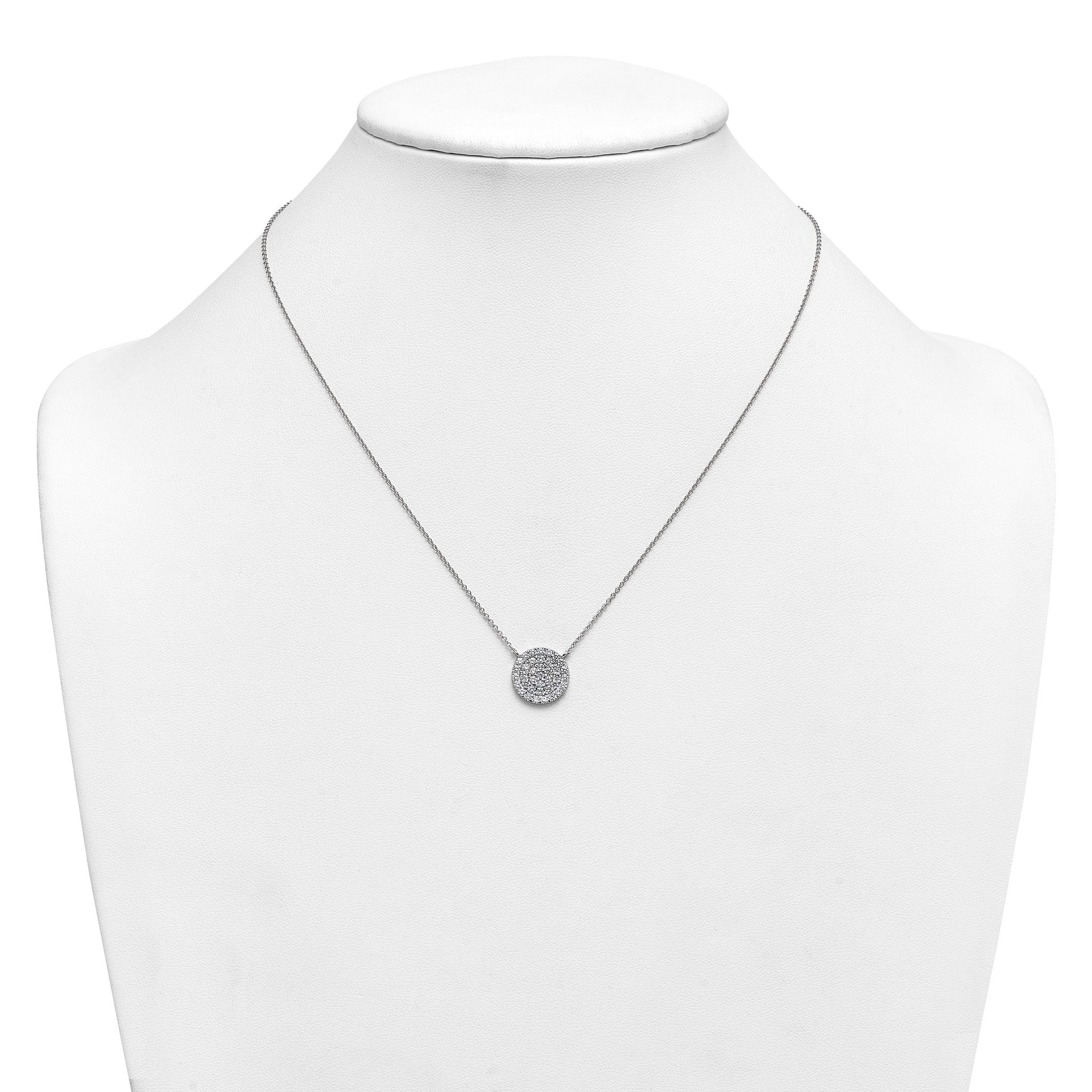 14kw 3/4 ctw Lab Grown Diamond VS+ F+ Heart Cluster Necklace