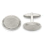 Stainless Steel Brushed & Polished Oval Cuff Links