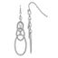 Sophia Jewelers 925 Sterling Silver Textured Dangle Earrings with Rhodium Finish