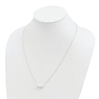 Sterling Silver Polished 3 Bead Necklace