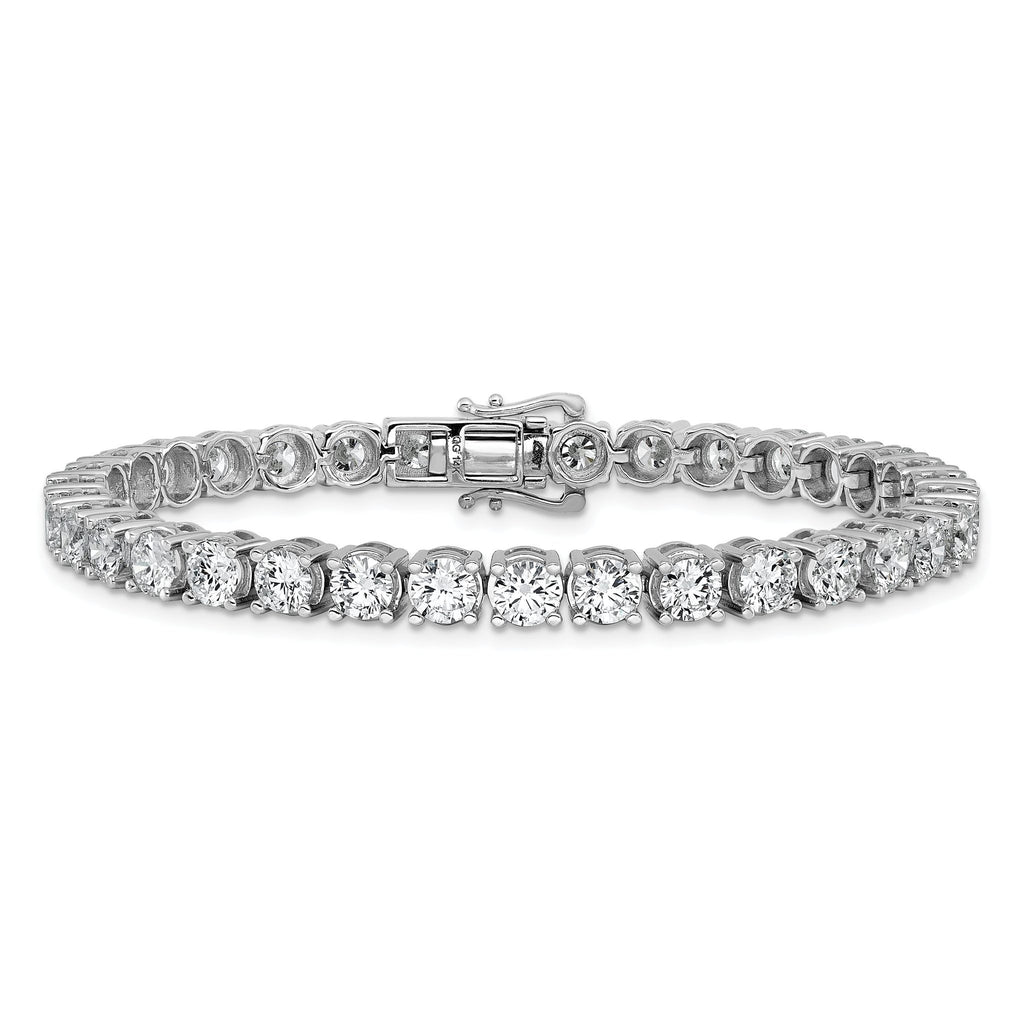 14k White Gold  11 1/8 carat Lab Grown Diamond VS/SI+ G+ Complete Tennis Bracelet