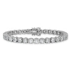 14k White Gold  11 1/8 carat Lab Grown Diamond VS/SI+ G+ Complete Tennis Bracelet