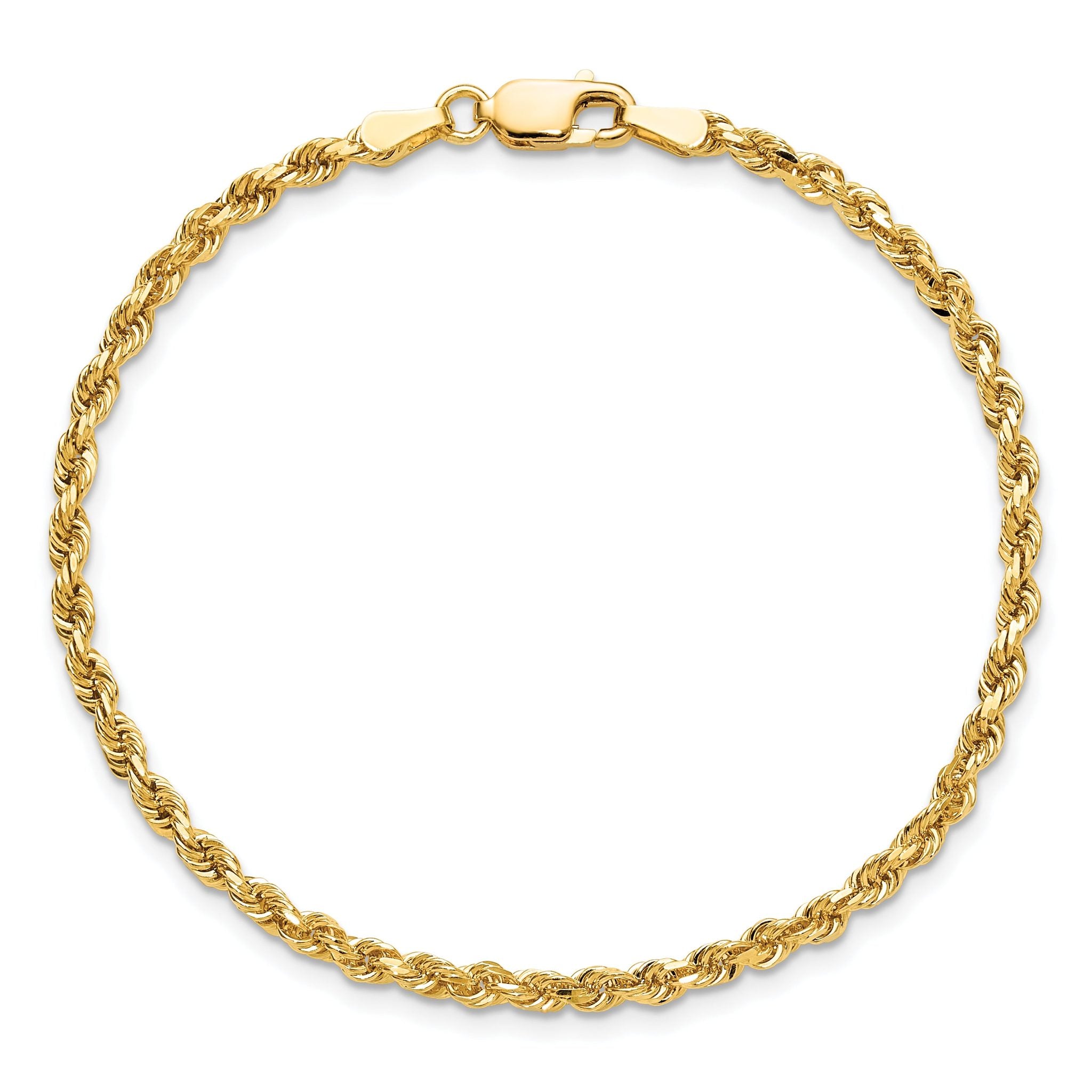 Diamond-Cut Rope Chain in 10K Yellow Gold, 2.75mm