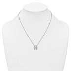 14k White Gold 5/8 carat Lab Grown Diamond VS+ F+ Complete Letter H 18 inch Initial Necklace