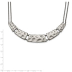 Polished & Textured Necklace in Stainless Steel