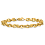 14K Polished Fancy Link Bracelet