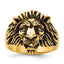 14k Mens Diamond and Ruby Antiqued Lion Ring Mounting, Mounting Only