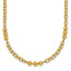 14K Polished 3.5mm Fancy Beaded and Cable Link 18 inch Necklace