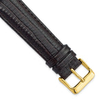 Teju Lizard Grain Leather Watch Band in Brown, 19mm