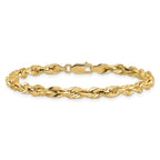 Semi-Solid Rope Chain in 10K Yellow Gold, 4.25mm