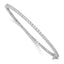 Sophia Jewelers Sterling Silver CZ Bangle with Polished Rhodium Finish