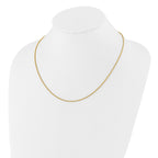Sterling Silver Gold-plated Adjustable 1.6mm Spiga Chain