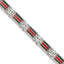 Stainless Steel Polished with Black Carbon Fiber and Red Fiberglass Inlay Link Bracelet for Men
