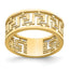 14K Polished Cut Out Greek Key Design Band