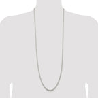 Sterling Silver Rhodium-plated 3mm Round Spiga Chain