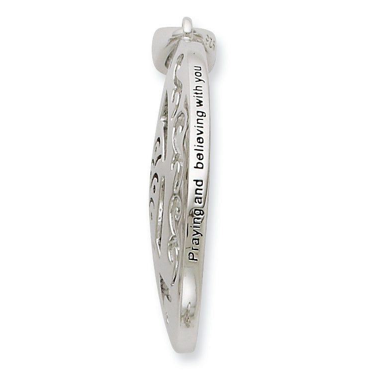 Sterling Silver Praying Believing Necklace with Gift-Ready Finish Secondary image