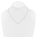 14k Rose Gold 1/4 carat Lab Grown Diamond VS/SI+ G+ Complete 18 inch Bar Necklace