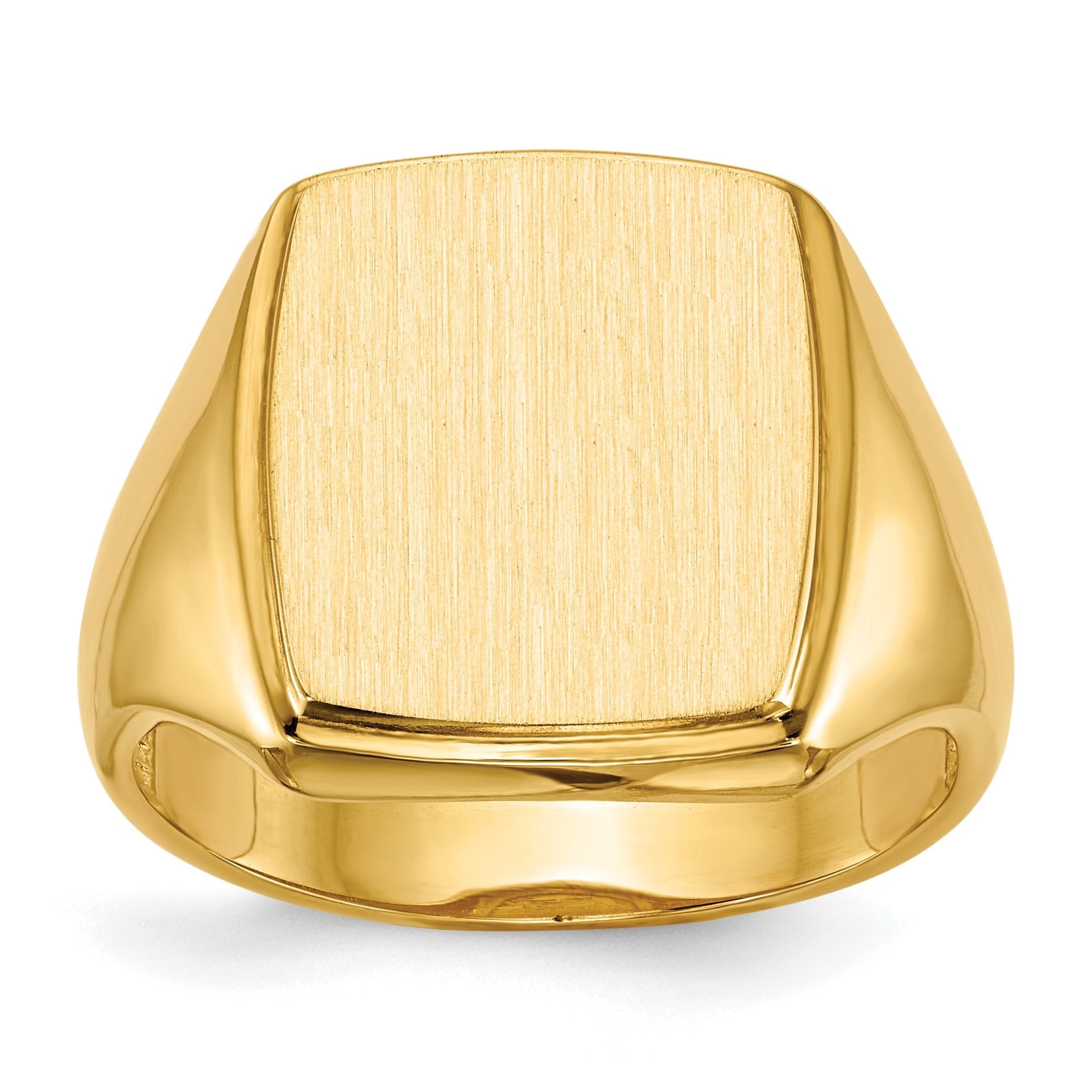 14k 14.5x13.0mm Open Back Mens Signet Ring Main image
