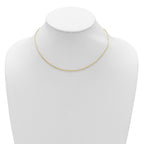 14K 1.7mm Flat Cable 1in+1in Adjustable Chain