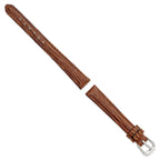 Havana Brown Snake-Grain Leather Watch Band, 19mm