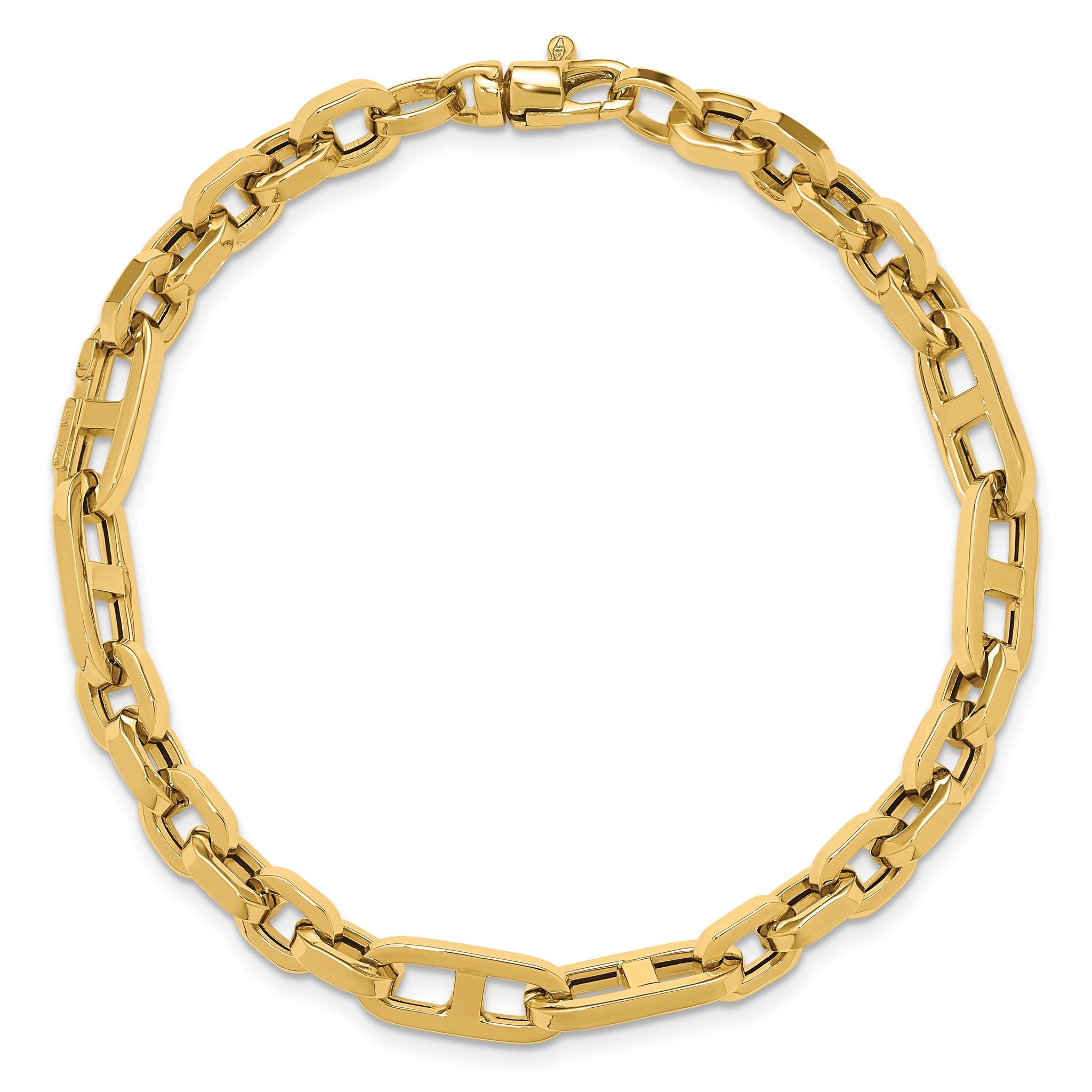 14K Polished Fancy Link Bracelet