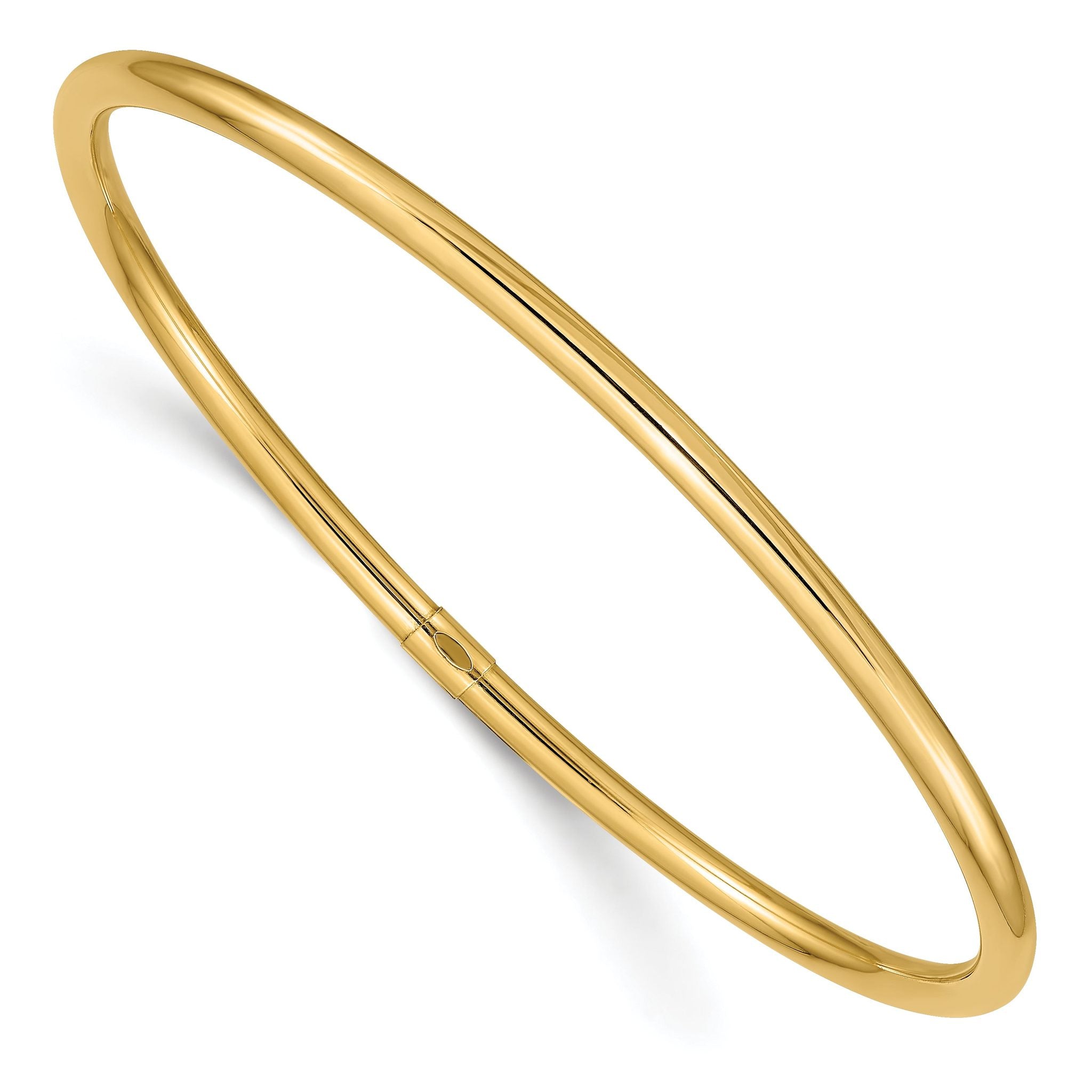 14K Gold Polished Slip-On Bangle for Women Main image
