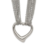 Heart Multi-Strand Necklace in Stainless Steel